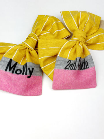 Personalized Classic Pencil Bow