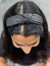 Load image into Gallery viewer, Knotted Headband | Midnight Shimmer (Ribbed Knit)
