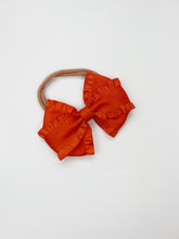 Load image into Gallery viewer, Orange Ruffle Bow | Headband
