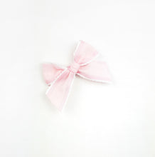 Load image into Gallery viewer, Maeve | Textured Pink Ruffle Bow | Standard | Left Clip
