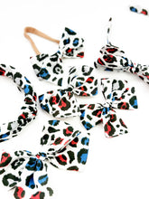 Load image into Gallery viewer, Maeve | Red, White &amp; Blue Leopard (poly crepe de chine) | Standard | Headband
