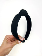 Load image into Gallery viewer, Knotted Headband | Black Suede
