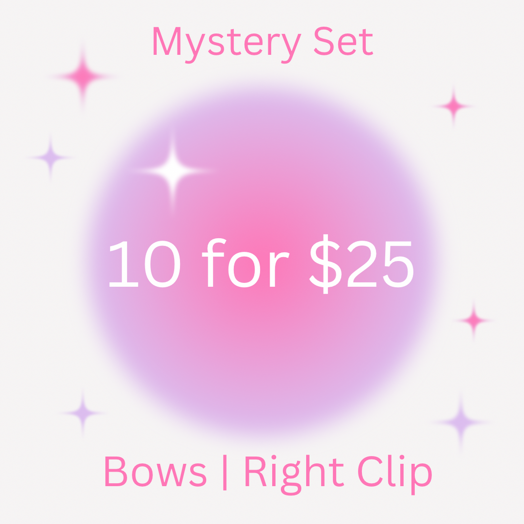 Mystery Bundle | Bows | Right Clip | Set of 10