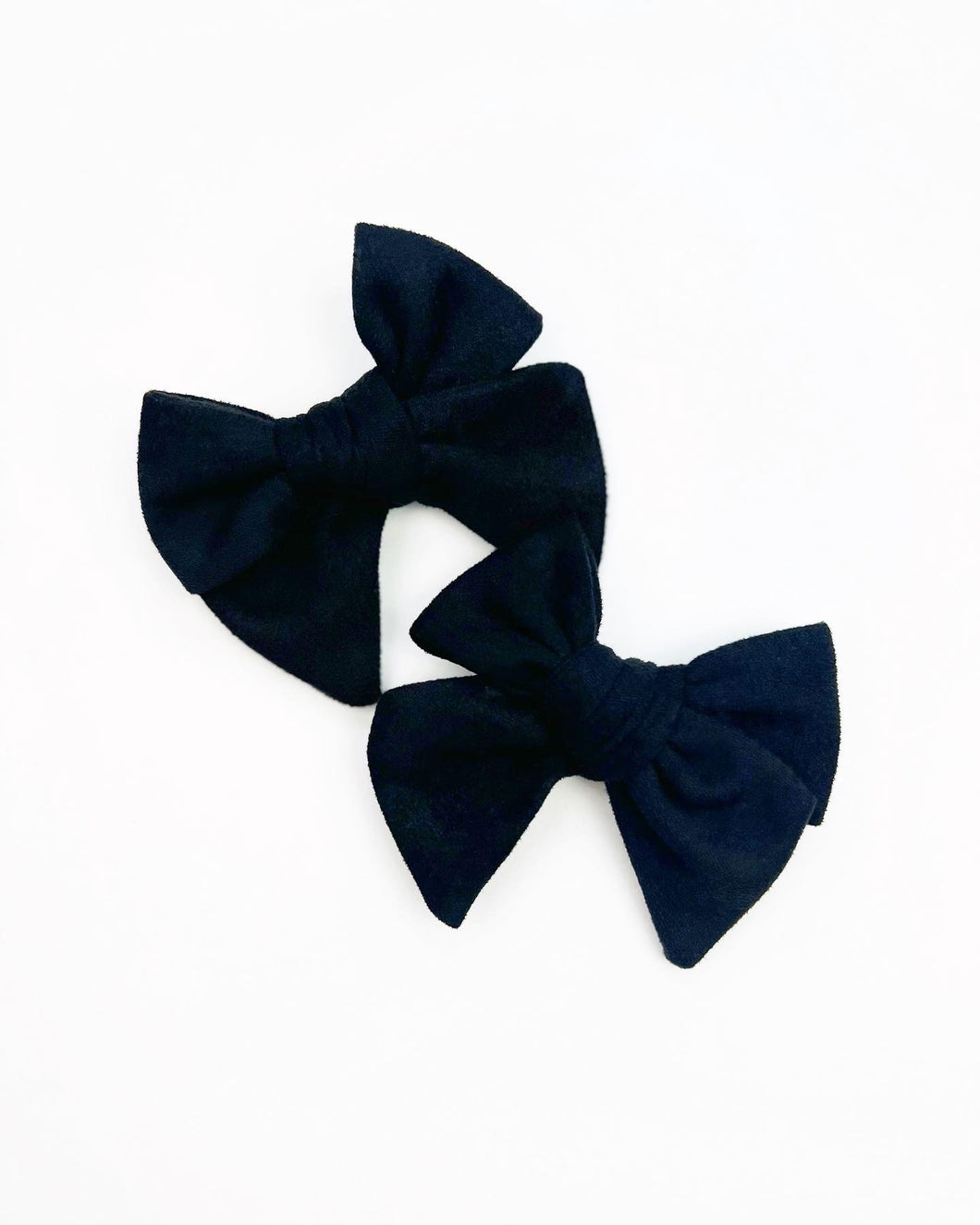 Pigtail Set | Black Suede