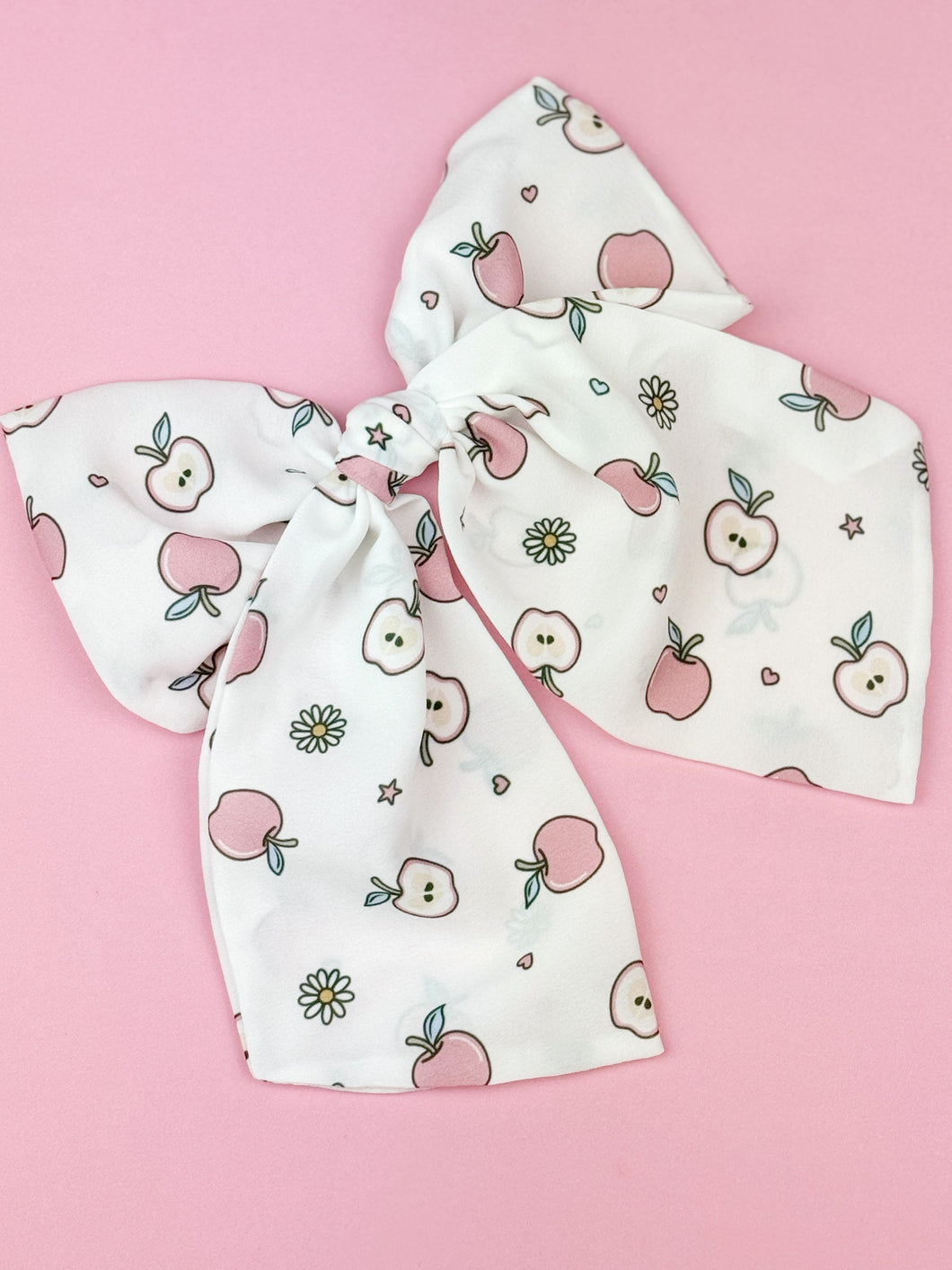Maeve | Sweet Apples (Poly Crepe de Chine) | XXL Hand Tied | Left Clip