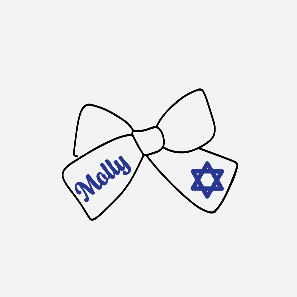 Personalized Chanukah Bow