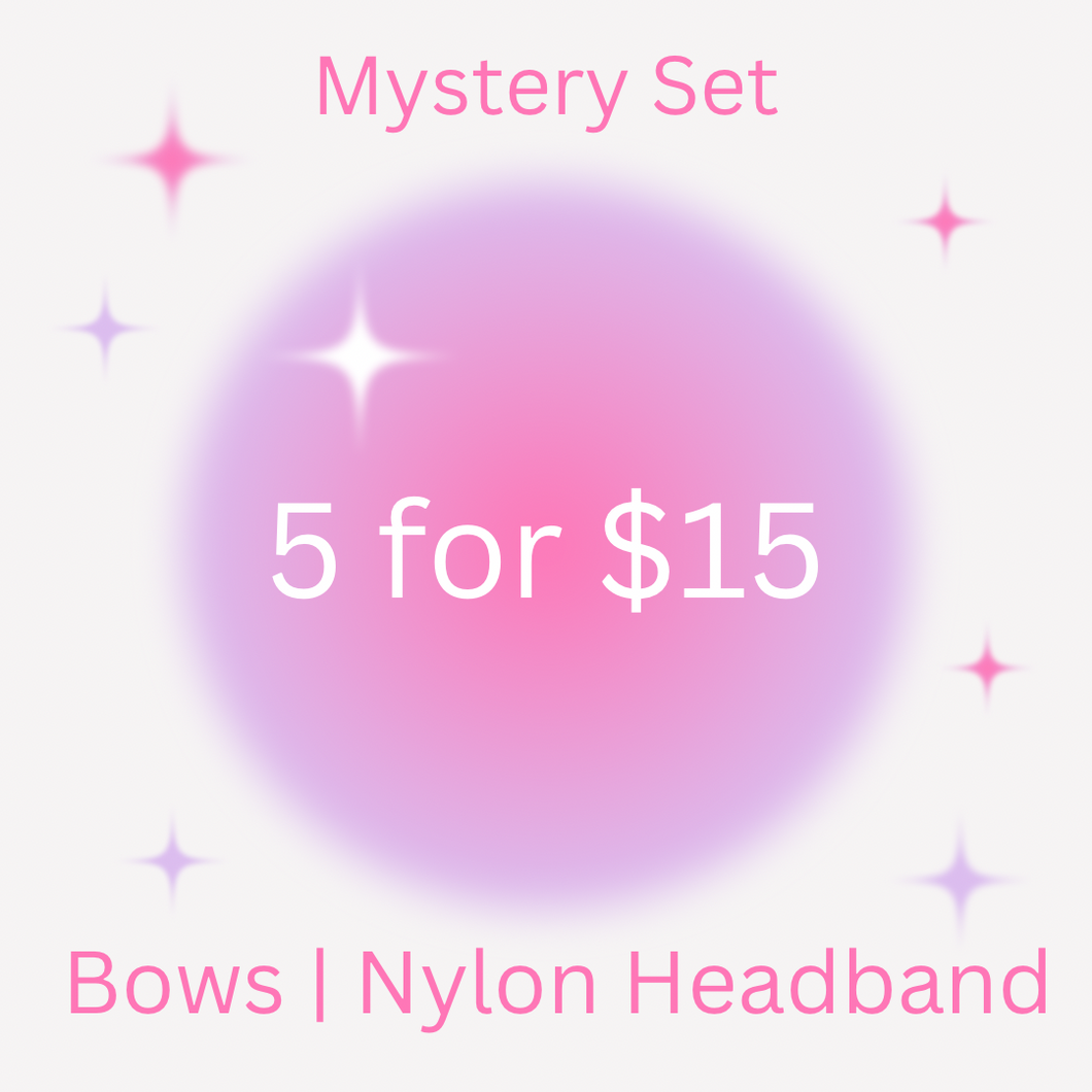 Mystery Bundle | Nylon Headbands | Set of 5