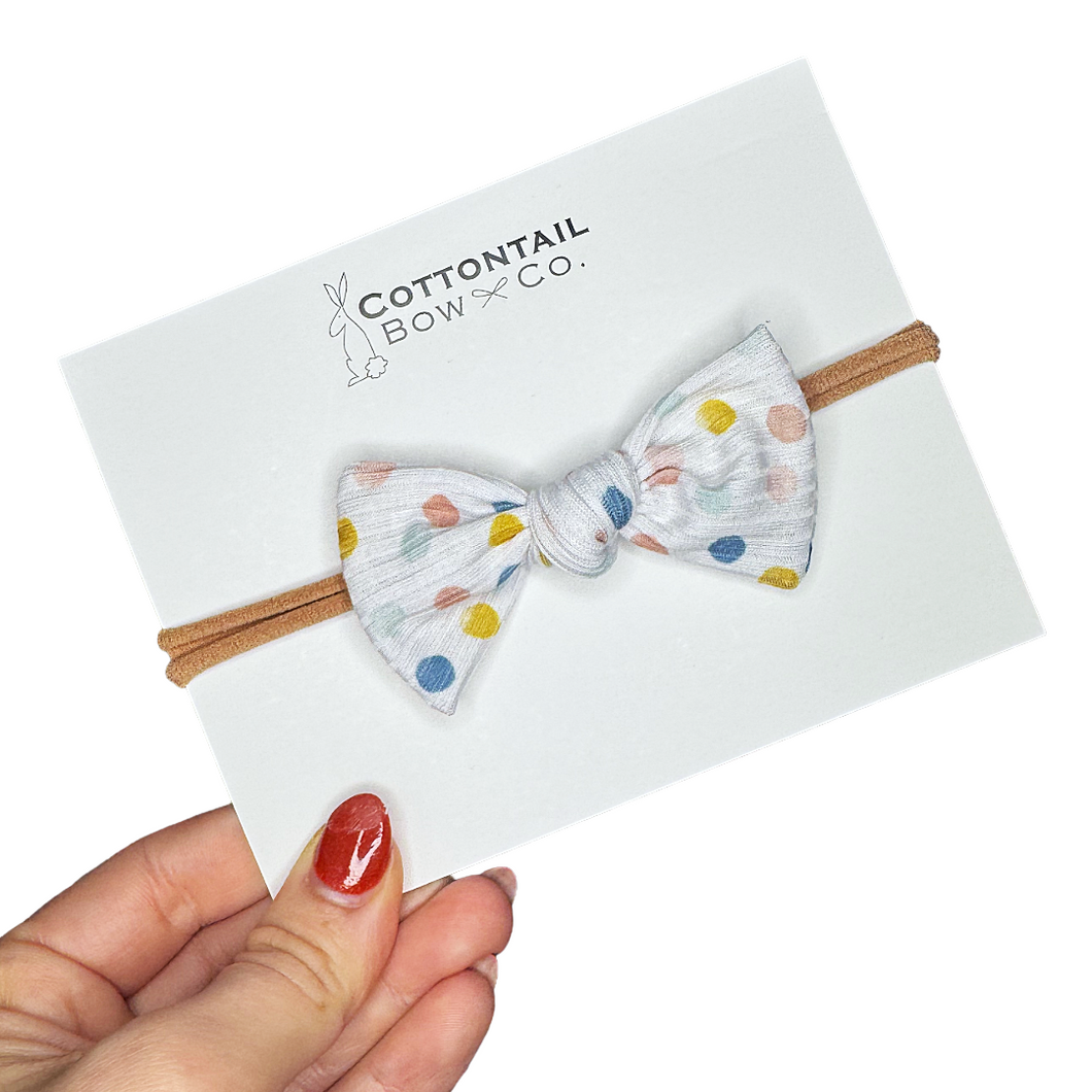 Mini Knot | Nylon Headband | Polka Dot