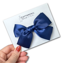 Load image into Gallery viewer, Oversized Maeve | Navy Satin | Right Clip
