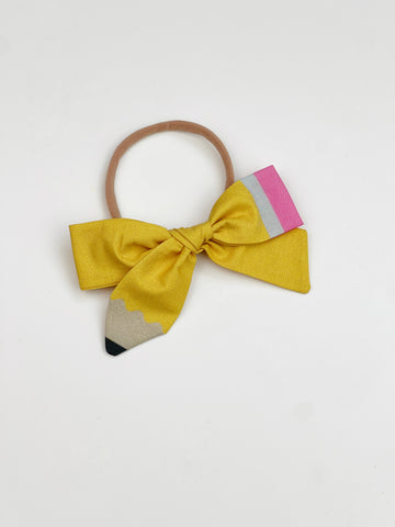Pencil Bow | Nylon Headband {PRE-ORDER}