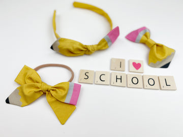 Pencil Bow | Nylon Headband {PRE-ORDER}