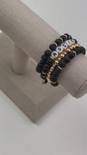 Load and play video in Gallery viewer, Lava Bead 4 Bracelet Stack

