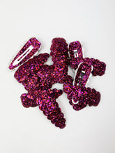Load image into Gallery viewer, Single Snap Clip | Pink/Purple Glitter
