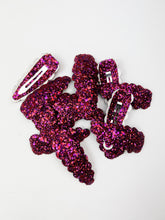 Load image into Gallery viewer, Single Snap Clip | Pink/Purple Glitter
