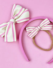Load image into Gallery viewer, Maeve | Pink Stripe | Oversized | Left Clip

