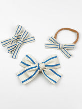 Load image into Gallery viewer, Maeve | Blue Stripe | Oversized | Right Clip
